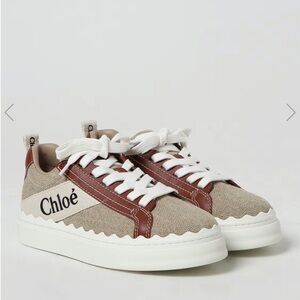 Chloe Beige and Brown Sneakers